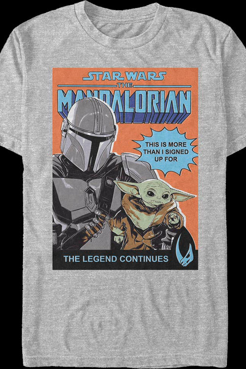 Mandalorian The Legend Continues Comic Book Cover Star Wars T-Shirtmain product image