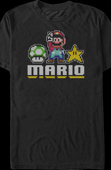 Mario 8-Bit Peace Nintendo T-Shirt