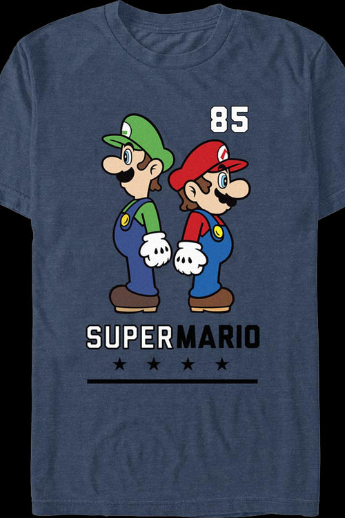 Mario & Luigi Back To Back Super Mario Bros. T-Shirtmain product image