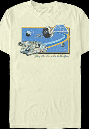 Retro May The Force Be With You Star Wars T-Shirt