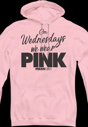 Mean Girls On Wednesdays We Wear Pink Hoodie