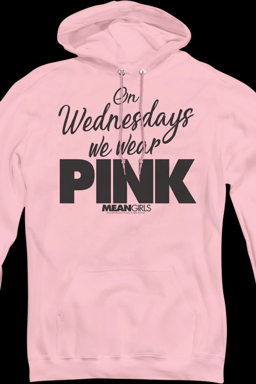 Mean Girls On Wednesdays We Wear Pink Hoodiemain product image