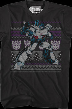 Megatron Faux Ugly Christmas Sweater Transformers T-Shirt