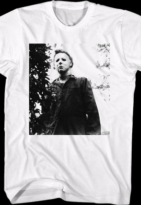 Michael Myers Black And White Photo Halloween T-Shirt