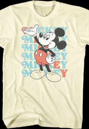 Mickey Mouse Stacked Name Disney T-Shirt
