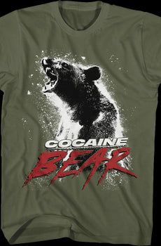 Military Green Movie Poster Cocaine Bear T-Shirt