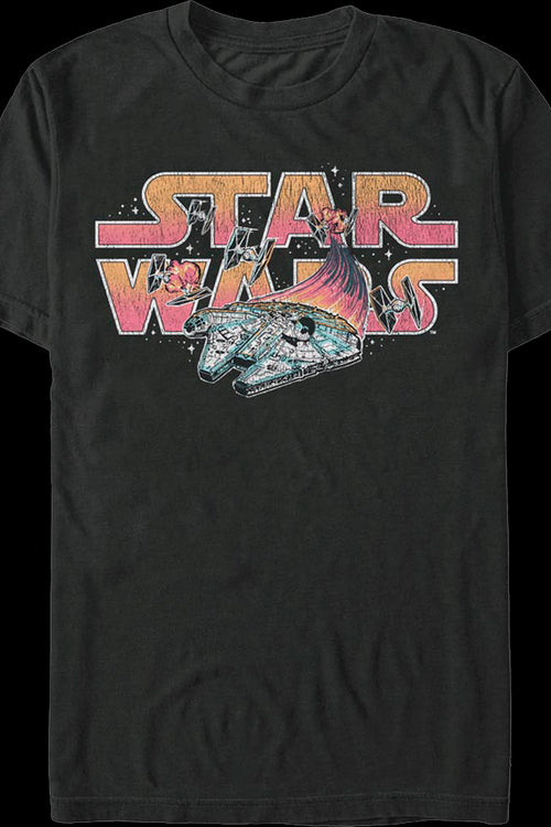 Millennium Falcon Flames Star Wars T-Shirtmain product image