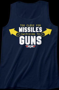 Missiles To Guns Top Gun Tank Top