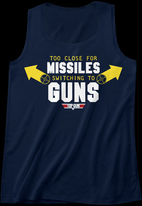 Missiles To Guns Top Gun Tank Top