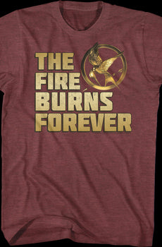Mockingjay Fire Burns Forever Hunger Games T-Shirt