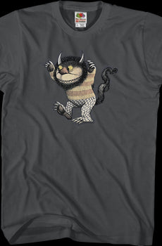 Moishe Where The Wild Things Are Charcoal T-Shirt