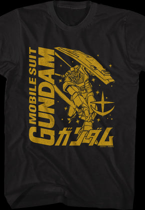 Monochrome Mobile Suit Gundam T-Shirt