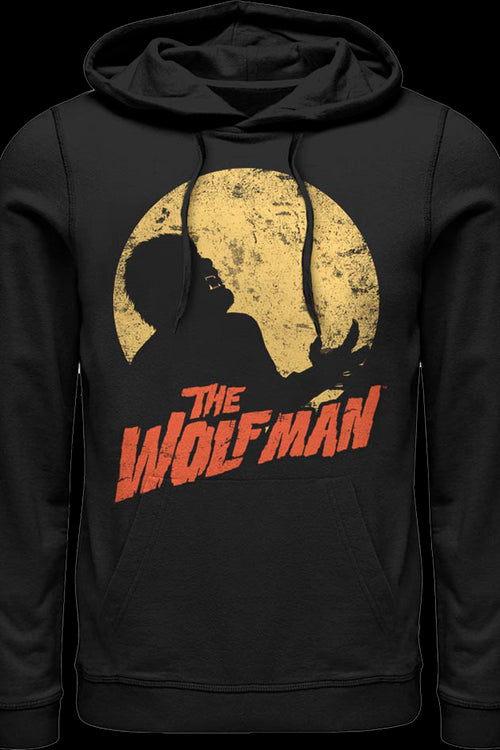 Moonlit Silhouette Wolf Man Hoodiemain product image