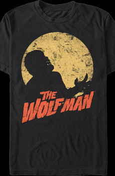 Moonlit Silhouette Wolf Man T-Shirt