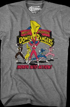 Morph Into Action Mighty Morphin Power Rangers T-Shirt