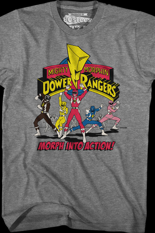 Morph Into Action Mighty Morphin Power Rangers T-Shirtmain product image