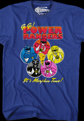 Morphin Time Circles Mighty Morphin Power Rangers T-Shirt