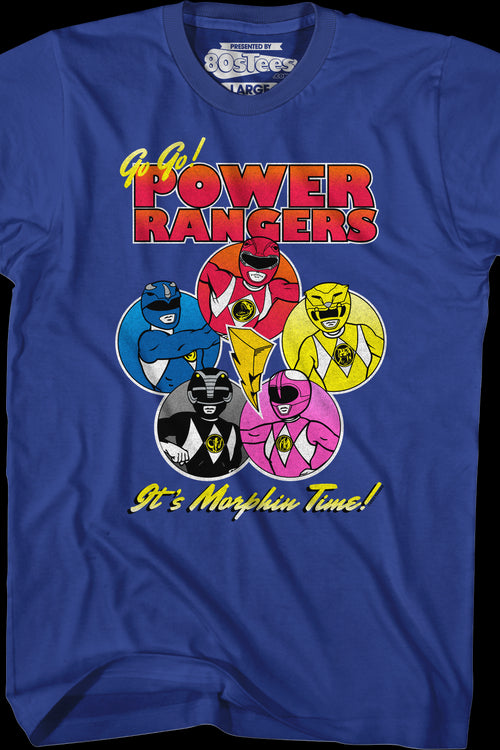 Morphin Time Circles Mighty Morphin Power Rangers T-Shirtmain product image