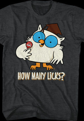 Mr. Owl How Many Licks Tootsie Pop T-Shirt