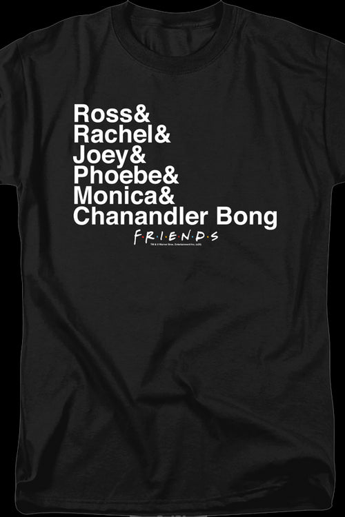 Names Friends T-Shirtmain product image