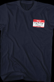 Navy Hello My Name Is Inigo Montoya Princess Bride T-Shirt