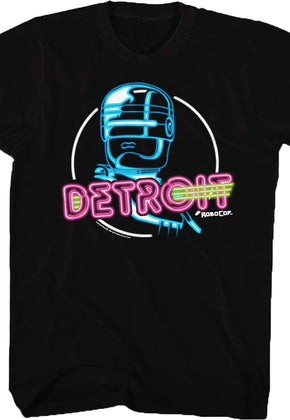 Neon Detroit Robocop T-Shirt