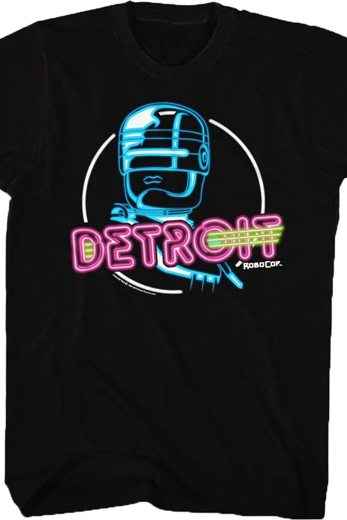 Neon Detroit Robocop T-Shirtmain product image