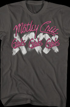 Neon Girls Girls Girls Motley Crue T-Shirt