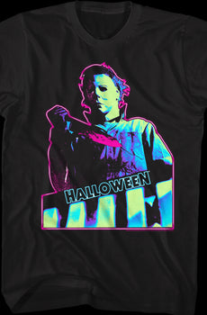 Neon The Shape Michael Myers Halloween T-Shirt