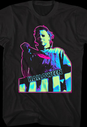 Neon The Shape Michael Myers Halloween T-Shirt