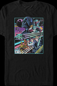 Neon Poster Good vs Evil Star Wars T-Shirt