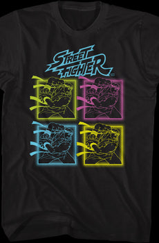 Neon Ryu Hadoken Street Fighter T-Shirt