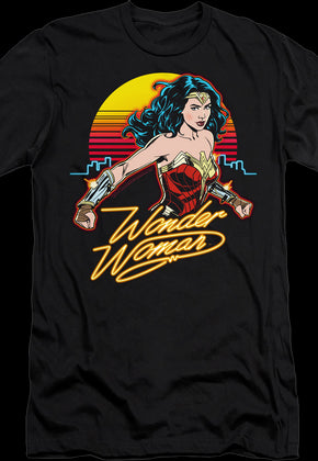 Neon Skyline Wonder Woman T-Shirt