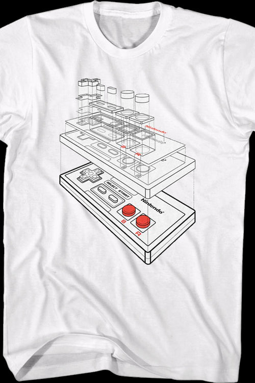 NES Controller Schematic Nintendo T-Shirtmain product image
