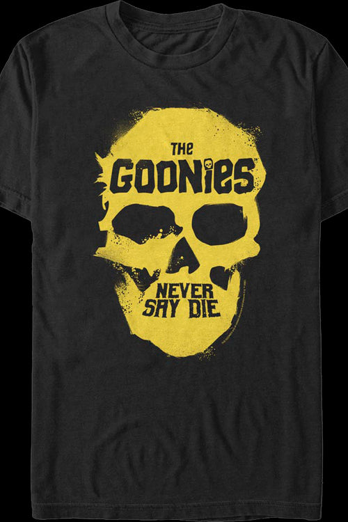 Never Say Die Skull Goonies T-Shirtmain product image