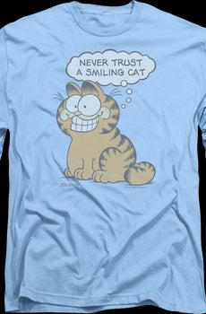 Never Trust A Smiling Cat Garfield Long Sleeve Shirt