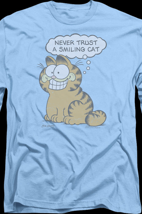Never Trust A Smiling Cat Garfield Long Sleeve Shirtmain product image