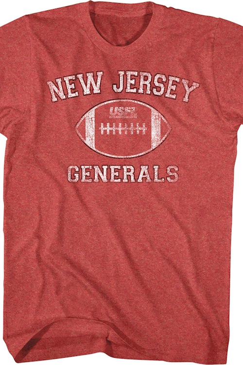 Red New Jersey Generals USFL T-Shirtmain product image