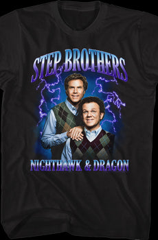 Nighthawk & Dragon Lightning Photo Step Brothers T-Shirt
