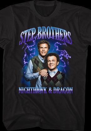 Nighthawk & Dragon Lightning Photo Step Brothers T-Shirt