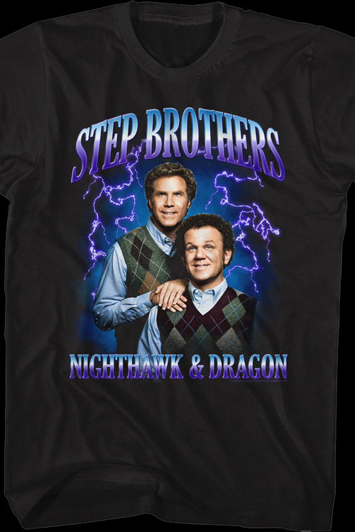 Nighthawk & Dragon Lightning Photo Step Brothers T-Shirtmain product image