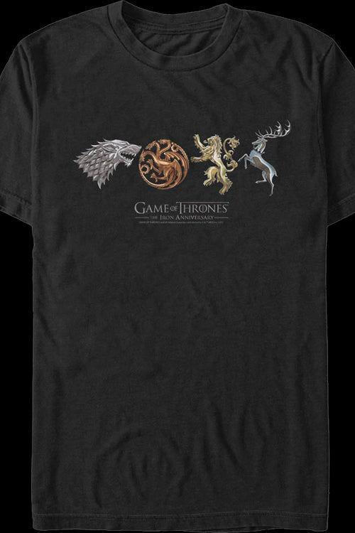 Great Houses Game Of Thrones T-Shirtmain product image