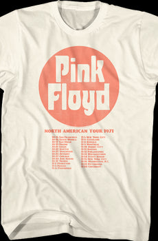 North American Tour 1971 Pink Floyd T-Shirt