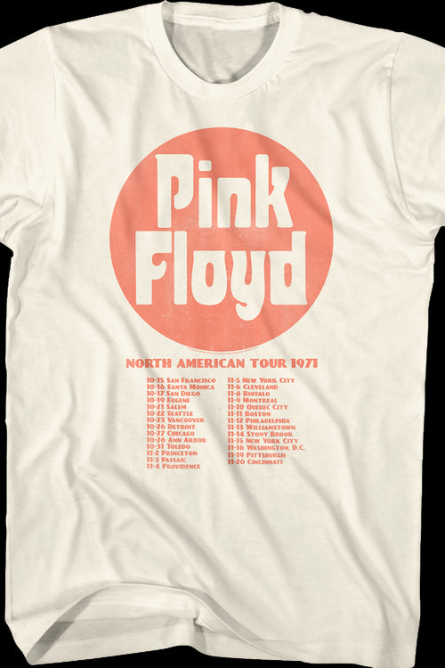 North American Tour 1971 Pink Floyd T-Shirtmain product image