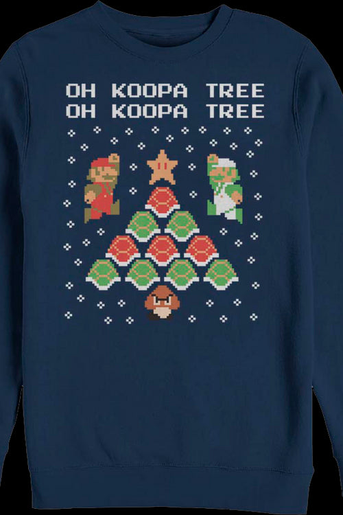 Oh Koopa Tree Super Mario Bros. Christmas Sweatshirtmain product image