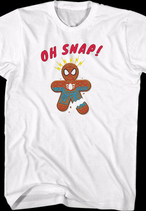 Oh Snap Gingerbread Spider-Man Marvel Comics T-Shirt