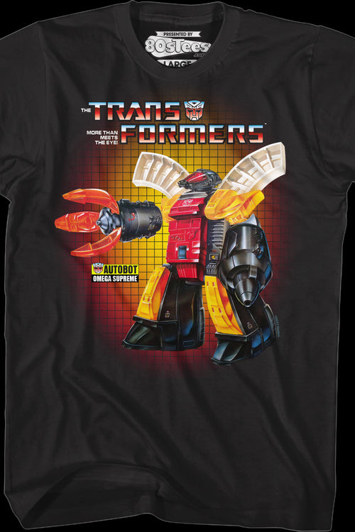 Omega Supreme Box Art Transformers T-Shirtmain product image