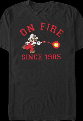 On Fire Since 1985 Super Mario Bros. Nintendo T-Shirt