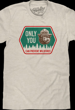 Only You Can Prevent Wildfires Smokey Bear T-Shirt
