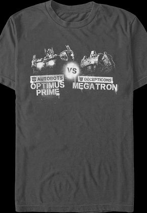 Optimus Prime vs Megatron Transformers T-Shirt
